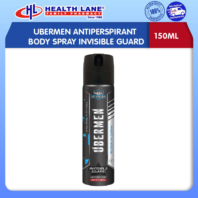 UBERMEN ANTIPERSPIRANT BODY SPRAY INVISIBLE GUARD (150ML)